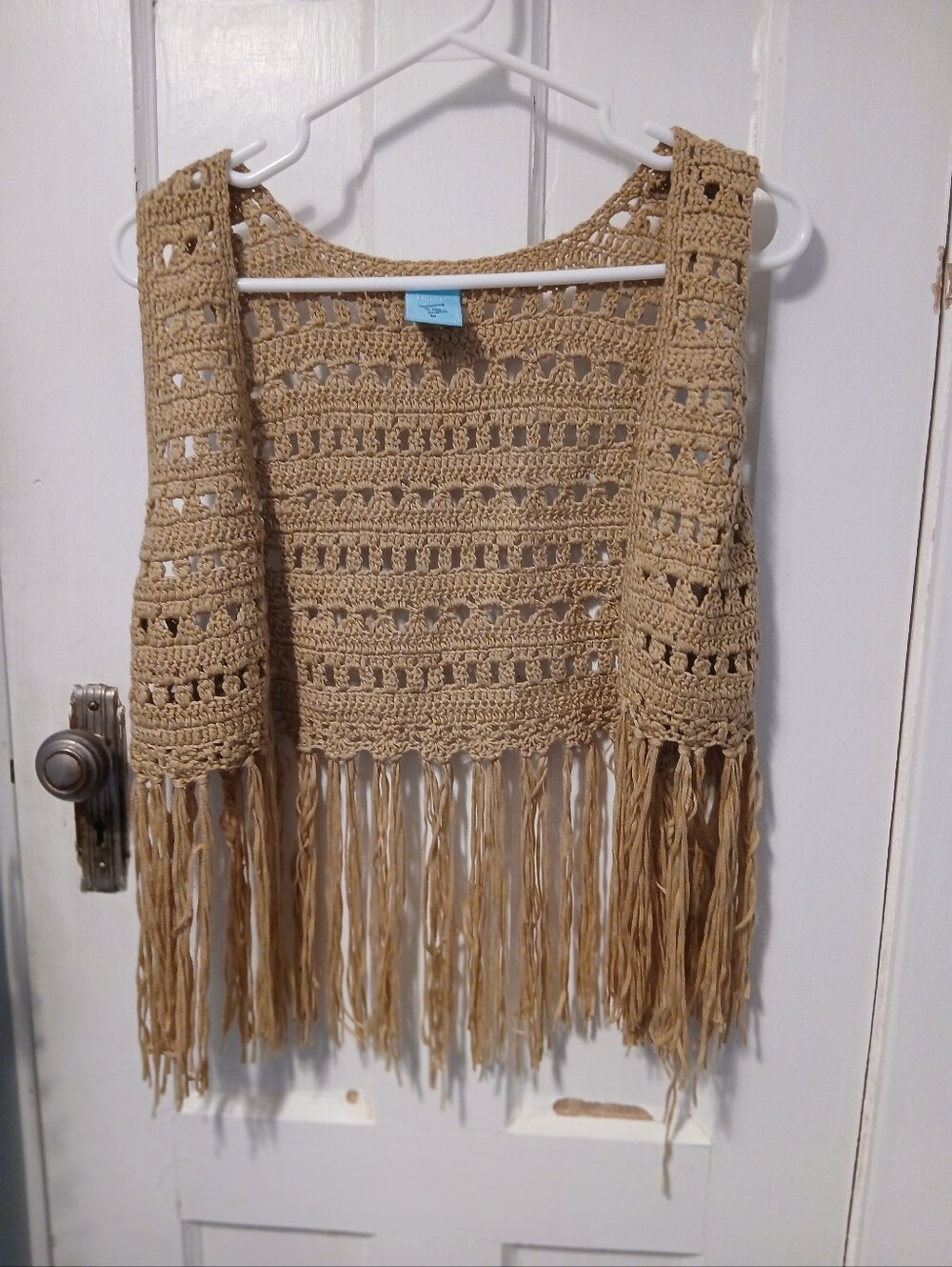 Boho Vest Womens Clothing Accessories Crocheted Hippy